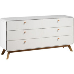 Dorel Cassie Chest With 3+3 Drawers In White - thumbnail 1