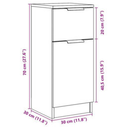 Vidaxl Shoe Cabinet Artisan Oak 29.5X35X100.5 Cm Engineered Wood - thumbnail 3