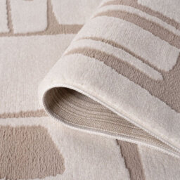 The Rugs Loft Beige And Ivory Abstract Geometric Living Room Area Rug And Runners Soft Pile - thumbnail 6