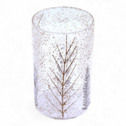 Serenityy Natural Floral Glass Pino Tall Vase Candle Holder - Recycled Clear Glass 19X11Cm - thumbnail 4