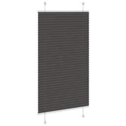 Berkfield Pleated Blind Black 80X100 Cm Fabric Width 79.4 Cm Polyester - thumbnail 4