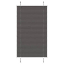 Berkfield Pleated Blind Black 80X100 Cm Fabric Width 79.4 Cm Polyester - thumbnail 1
