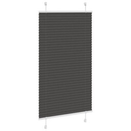 Berkfield Pleated Blind Black 80X100 Cm Fabric Width 79.4 Cm Polyester - thumbnail 3
