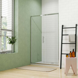 Probaty Bathrooms 1400 X 800mm Sliding Door Shower Enclosure With Side Panels 5mm Safety Tempered Glass Screen With Shower Tray - thumbnail 5