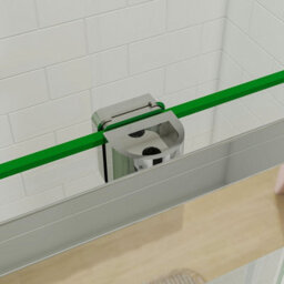 Probaty Bathrooms 1400 X 800mm Sliding Door Shower Enclosure With Side Panels 5mm Safety Tempered Glass Screen With Shower Tray - thumbnail 6