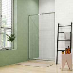 Probaty Bathrooms 1400 X 800mm Sliding Door Shower Enclosure With Side Panels 5mm Safety Tempered Glass Screen With Shower Tray - thumbnail 3