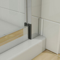 Probaty Bathrooms 1400 X 800mm Sliding Door Shower Enclosure With Side Panels 5mm Safety Tempered Glass Screen With Shower Tray - thumbnail 8
