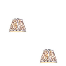 Loops Elegant Set Of 2 Pearl Grey Fabric Tapered Lamp Shades - thumbnail 1