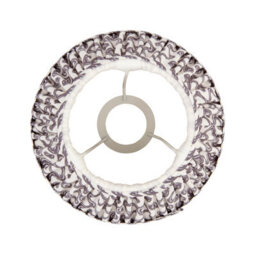Loops Elegant Set Of 2 Pearl Grey Fabric Tapered Lamp Shades - thumbnail 4