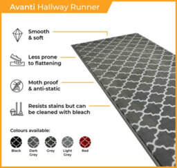 Avanti Hallway Runner Rug - Soft, Comfortable & Durable Carpet For Hall, Kitchen & Corridor - thumbnail 3