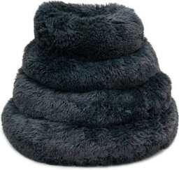 Fur & Bone 60 Cm Washable Plush Donut Dog Bed With Waterproof Non-Slip Base - Dark Grey - thumbnail 8