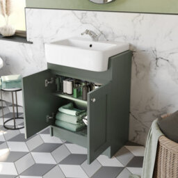 Affine Traditional Vanity Basin Unit & Toilet Combination Unit Bathroom Furniture Green - thumbnail 5