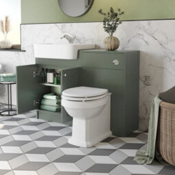 Affine Traditional Vanity Basin Unit & Toilet Combination Unit Bathroom Furniture Green - thumbnail 3
