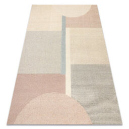 RugsX Flux 461.1.ae990 Wool Carpet Osta - Geometric, Structural, Loft Cream Beige 120X170 Cm - thumbnail 4