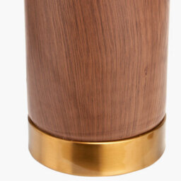 Pacific Lifestyle Wood Effect Ceramic Tall Table Lamp With Shade - thumbnail 5