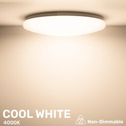 Paul Russells Led Round Panel Modern Ceiling Lights, 12W 1200 Lumens, Ip44, 4000K Cool White, Pack Of 2 - thumbnail 2