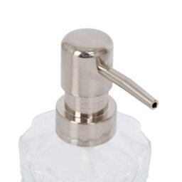 Harbour Housewares 500Ml Glass Soap Dispensers - 4X Prism Bathroom Kitchen Spa Refillable Hand Wash Or Lotion Bottle With Pump - thumbnail 4