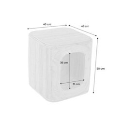 Sweeek - Pair Of Bedside Tables Or Side Tables In Natural Rattan Baya Natural 45X45X50 Cm - thumbnail 7