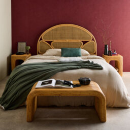 Sweeek - Pair Of Bedside Tables Or Side Tables In Natural Rattan Baya Natural 45X45X50 Cm - thumbnail 5