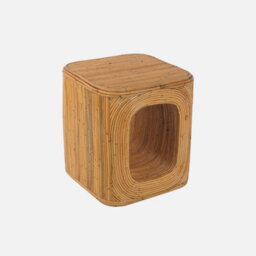 Sweeek - Pair Of Bedside Tables Or Side Tables In Natural Rattan Baya Natural 45X45X50 Cm - thumbnail 2