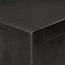 Berkfield Durable Drawer Cabinet Black And Gold 45X30X105 Cm Solid Mango Wood - thumbnail 6