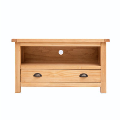 Cabinet Bits Lugo Waxed 1 Drawer Tv Cabinet Brass Cup Handle - image 1