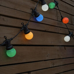 Valuelights Set Of 10 Ip44 Rated 5.7M Outdoor Garden Integrated Led Festoon Multicoloured Lights 2700K Warm White - thumbnail 3