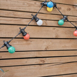 Valuelights Set Of 10 Ip44 Rated 5.7M Outdoor Garden Integrated Led Festoon Multicoloured Lights 2700K Warm White - thumbnail 4