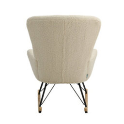 Darphe Sherpa Fleece Rocking Chair With Removable Cushion - thumbnail 4