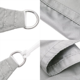 Berkfield Sun Shade Sail Light Grey 3.6X3.6X3.6 M 100% Polyester Oxford - thumbnail 6