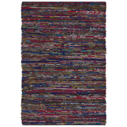 Wyld And Coco Handwoven Dark Multicolour Cotton-Blend Rug 160 X 230 Cm - Boho Eclectic - thumbnail 1