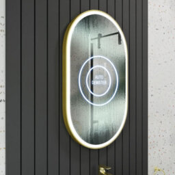 Harper & Harlow 800X500 Pill Brushed Brass Led Illuminated Bathroom Mirror - thumbnail 2