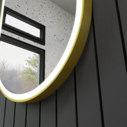 Harper & Harlow 800X500 Pill Brushed Brass Led Illuminated Bathroom Mirror - thumbnail 3