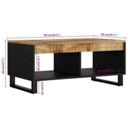 Berkfield Coffee Table 90X50X40 Cm Solid Wood Mango - thumbnail 7