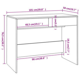 Walplus Desk Concrete Grey 101X50X76.5 Cm Engineered Wood - thumbnail 8