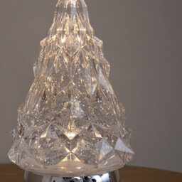 Samuel Alexander 25Cm Dual Powered Glitter Christmas Tree Water Spinner With Colour Changing Led Lights - thumbnail 8