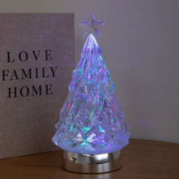 Samuel Alexander 25Cm Dual Powered Glitter Christmas Tree Water Spinner With Colour Changing Led Lights - thumbnail 9