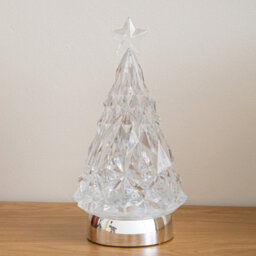 Samuel Alexander 25Cm Dual Powered Glitter Christmas Tree Water Spinner With Colour Changing Led Lights - thumbnail 7