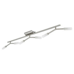 Urbn-Living Urbnliving 12 Arm Satin Nickel Ceiling Light With Bulbs Included Modern Hanging Fixture - thumbnail 9