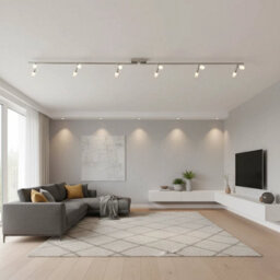 Urbn-Living Urbnliving 12 Arm Satin Nickel Ceiling Light With Bulbs Included Modern Hanging Fixture - thumbnail 3
