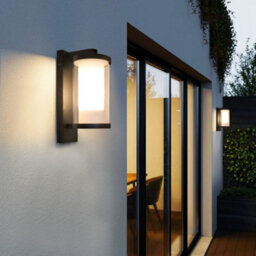 Long Life Lamps Company Outdoor Black Cylindrical Wall Light Lantern Glass Lamp Shade Frosted Diffuser Zlc379 With 4W Led Warm - thumbnail 9