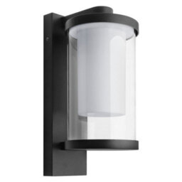 Long Life Lamps Company Outdoor Black Cylindrical Wall Light Lantern Glass Lamp Shade Frosted Diffuser Zlc379 With 4W Led Warm - thumbnail 3