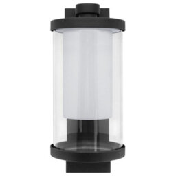 Long Life Lamps Company Outdoor Black Cylindrical Wall Light Lantern Glass Lamp Shade Frosted Diffuser Zlc379 With 4W Led Warm - thumbnail 6
