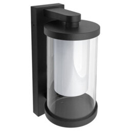 Long Life Lamps Company Outdoor Black Cylindrical Wall Light Lantern Glass Lamp Shade Frosted Diffuser Zlc379 With 4W Led Warm - thumbnail 4