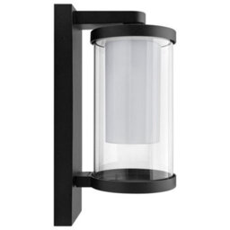 Long Life Lamps Company Outdoor Black Cylindrical Wall Light Lantern Glass Lamp Shade Frosted Diffuser Zlc379 With 4W Led Warm - thumbnail 5