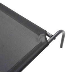 Walplus Black Elevated Dog Bed 150X90X20 Cm Textilene And Steel Frame - Durable, Breathable Pet Cot - thumbnail 7