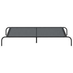 Walplus Black Elevated Dog Bed 150X90X20 Cm Textilene And Steel Frame - Durable, Breathable Pet Cot - thumbnail 4