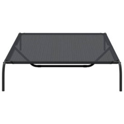 Walplus Black Elevated Dog Bed 150X90X20 Cm Textilene And Steel Frame - Durable, Breathable Pet Cot - thumbnail 5