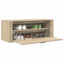 Vidaxl Wall Shoe Cabinet Sonoma Oak 100X35X38 Cm Engineered Wood - thumbnail 4