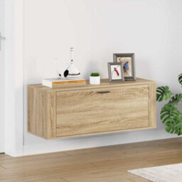 Vidaxl Wall Shoe Cabinet Sonoma Oak 100X35X38 Cm Engineered Wood - thumbnail 1